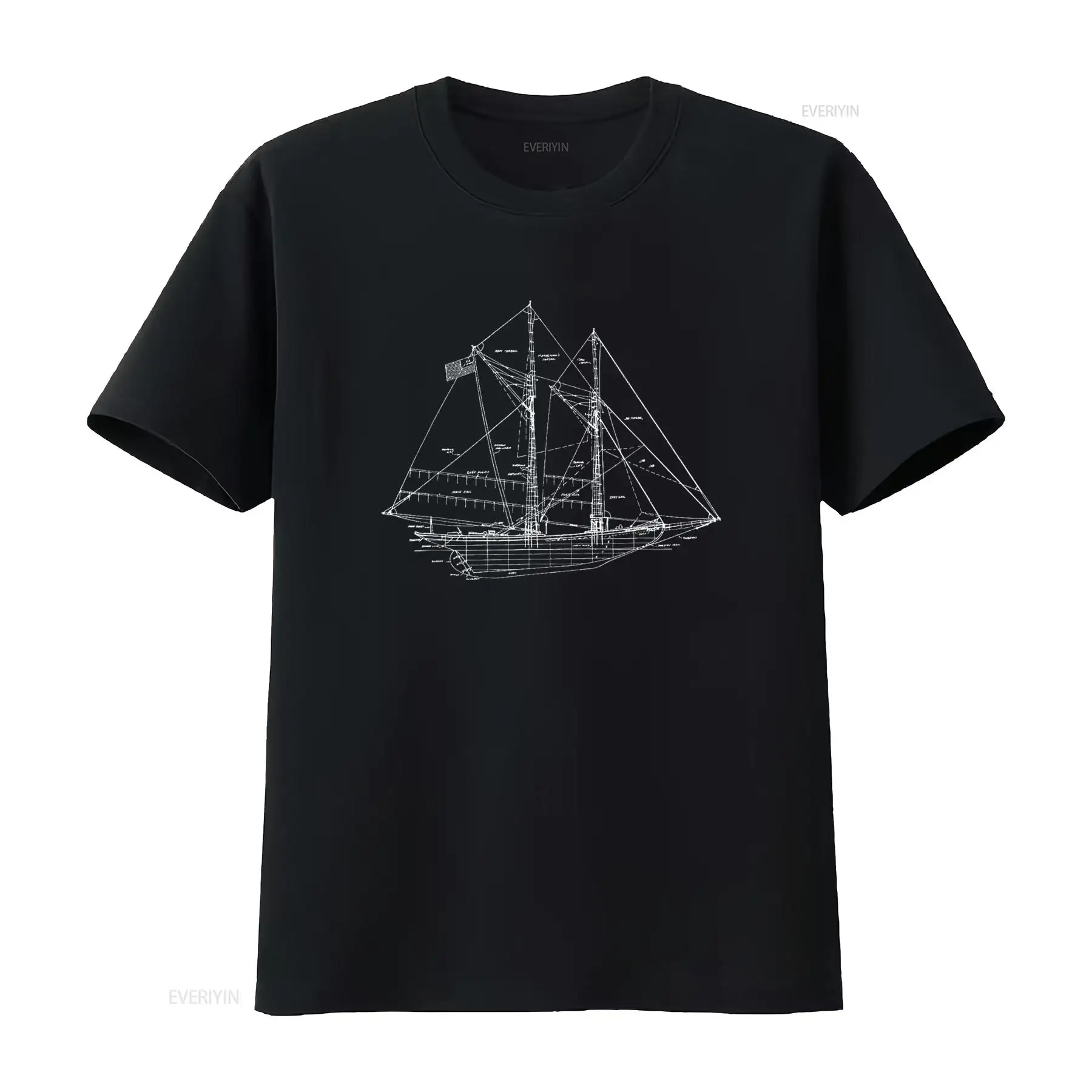 Vintage Yacht Fashion - Segeln Vintage Blaupause Segelboot Yachting T-Shirt