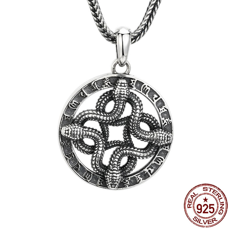 Vintage Fashion In Chinese - Anhänger aus 925er Sterlingsilber im chinesischen
