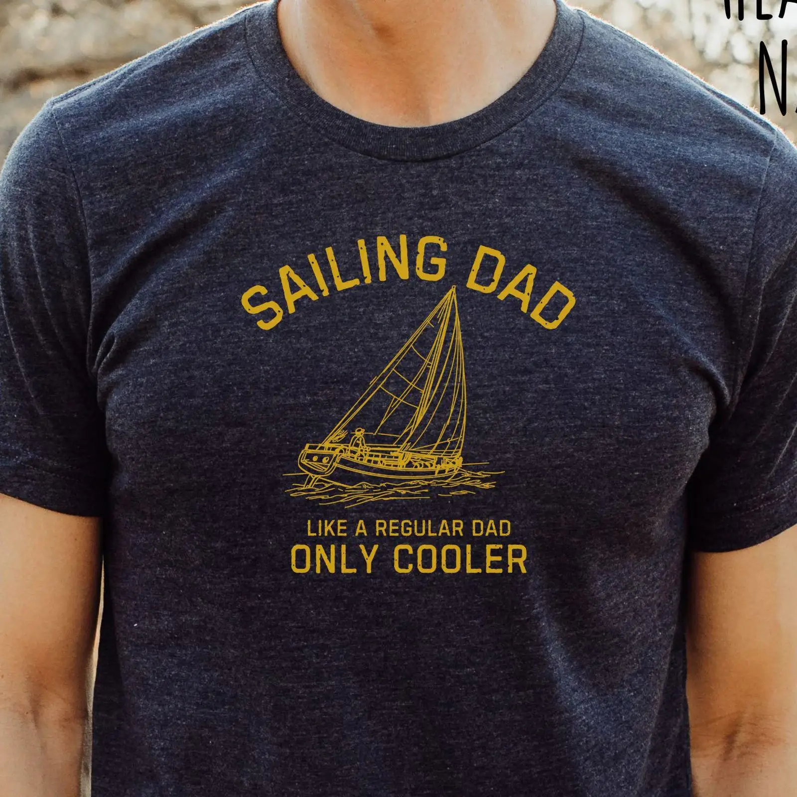 Vintage Yacht Fashion - T-Shirt „Sailing Dad“ – Lustiges Seemanns-