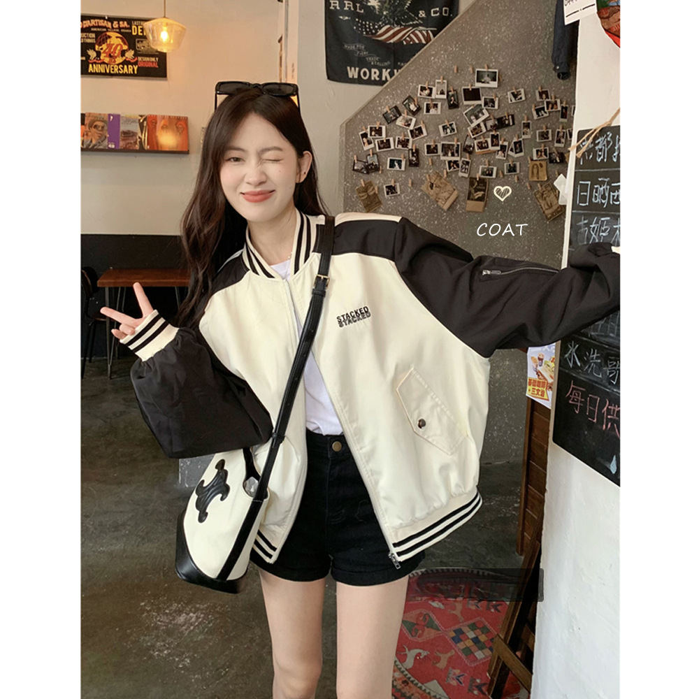 Varsity Jacket Wool - Baseball-Jacken für Damen in Lila, Frühling,