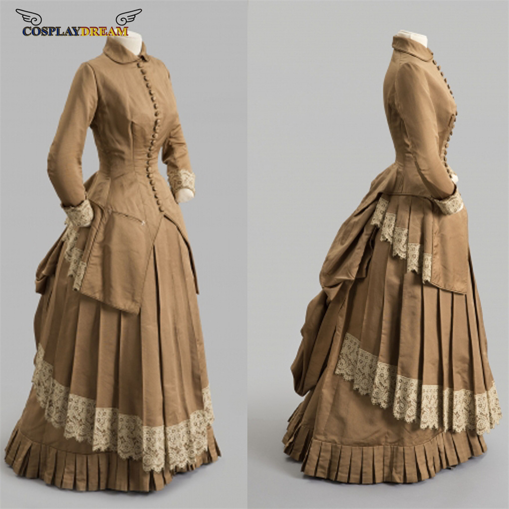 Vintage Victorian Fashion - Modekleid aus dem 19. Jahrhundert, viktorianisches