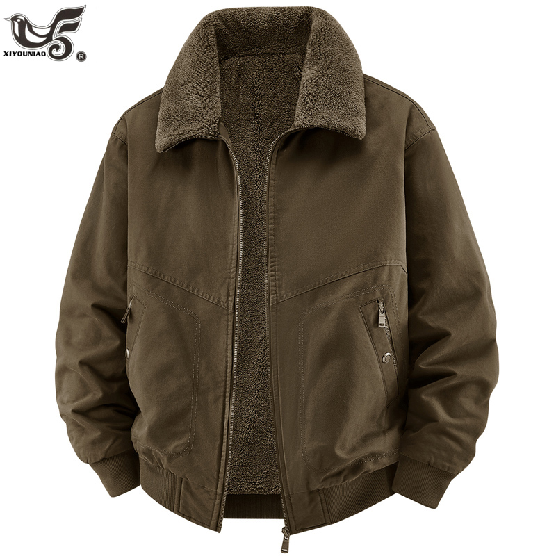 Varsity Jacket Wool - Hochwertige Winter-Fleecejacken für Herren, 100% Baumwolle,