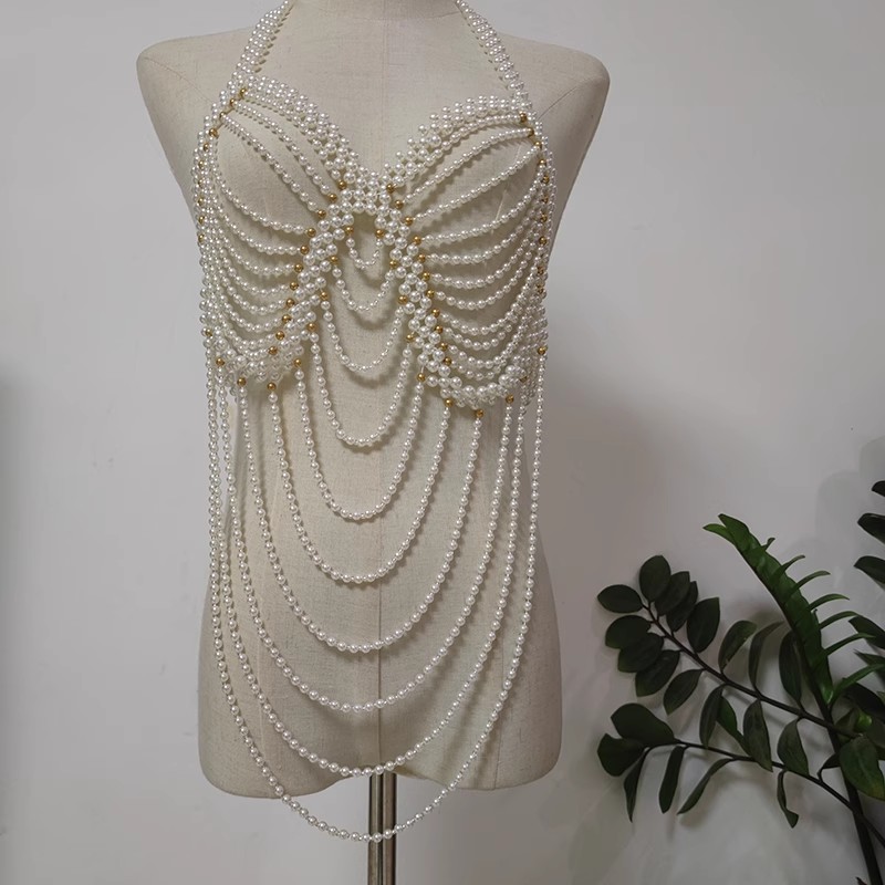 Vintage Fashion In Chinese - Damen Frühling Sommer Perlen Gestrickter Handgemachter