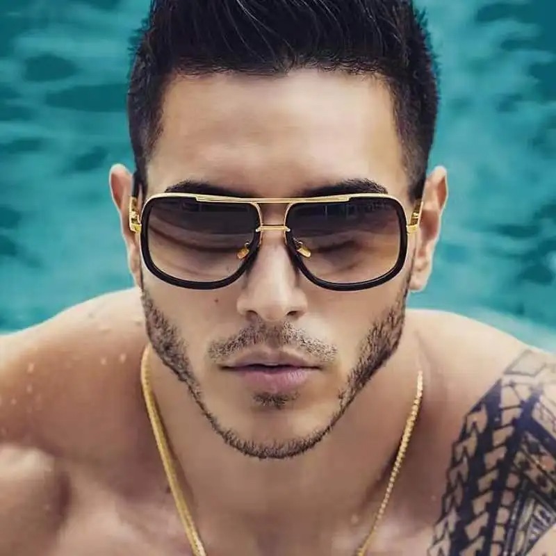 Vintage Fashion Images - Neue Modische Coole Herren-Fahrerbrille Sommer-Stil Farbverlauf