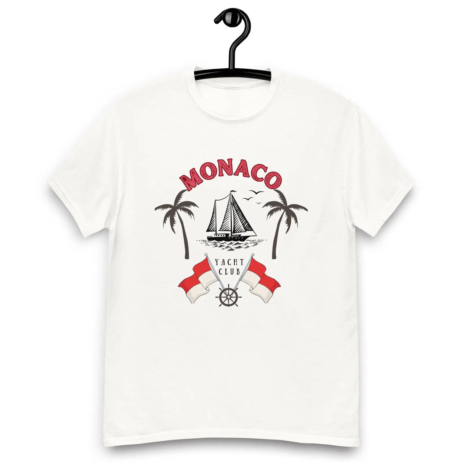 Vintage Yacht Fashion - Monaco Yacht Club T-Shirt im Vintage-Stil,