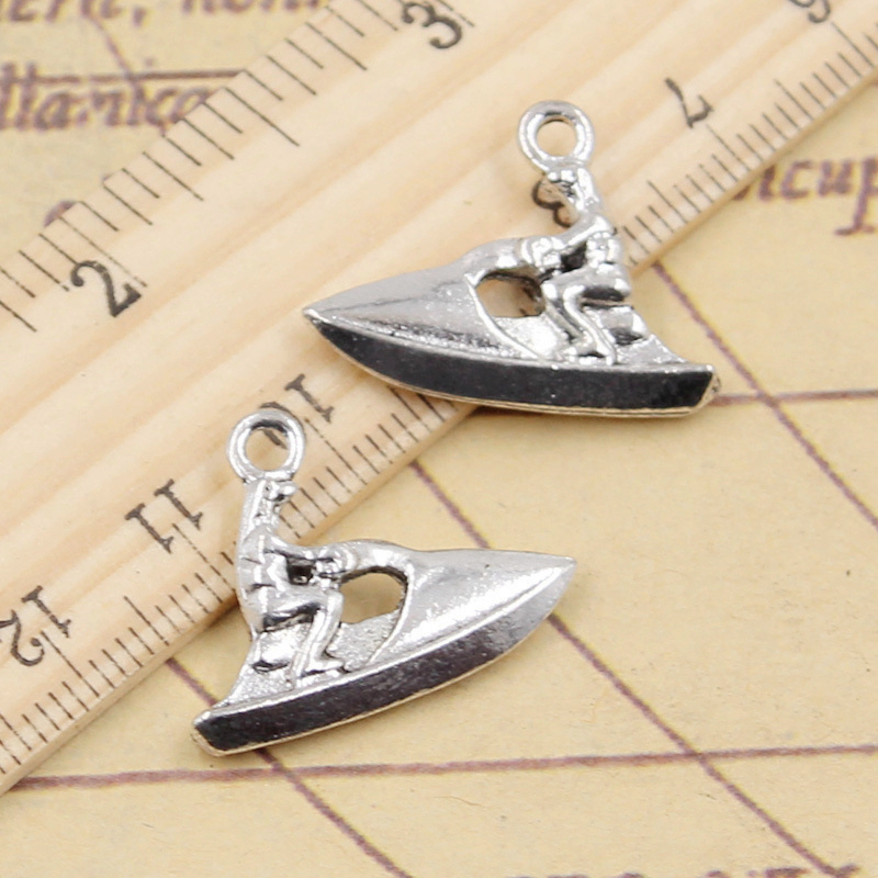 Vintage Yacht Fashion - 10 stücke Charms Motorboot Yacht Hausboot