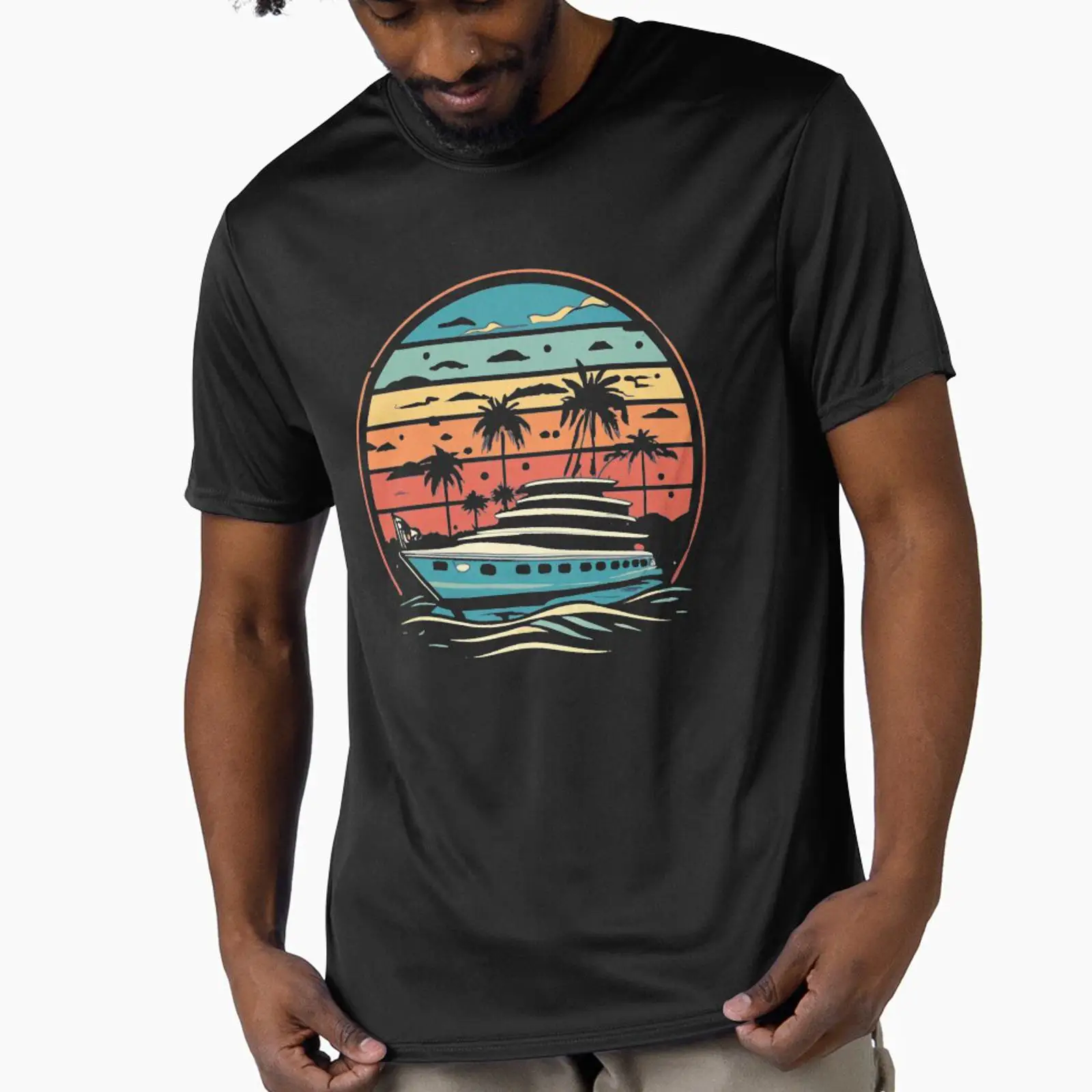 Vintage Yacht Fashion - Vintage-Farben, Sonnenuntergang, Groundhog-Yacht, entworfen und verkauft