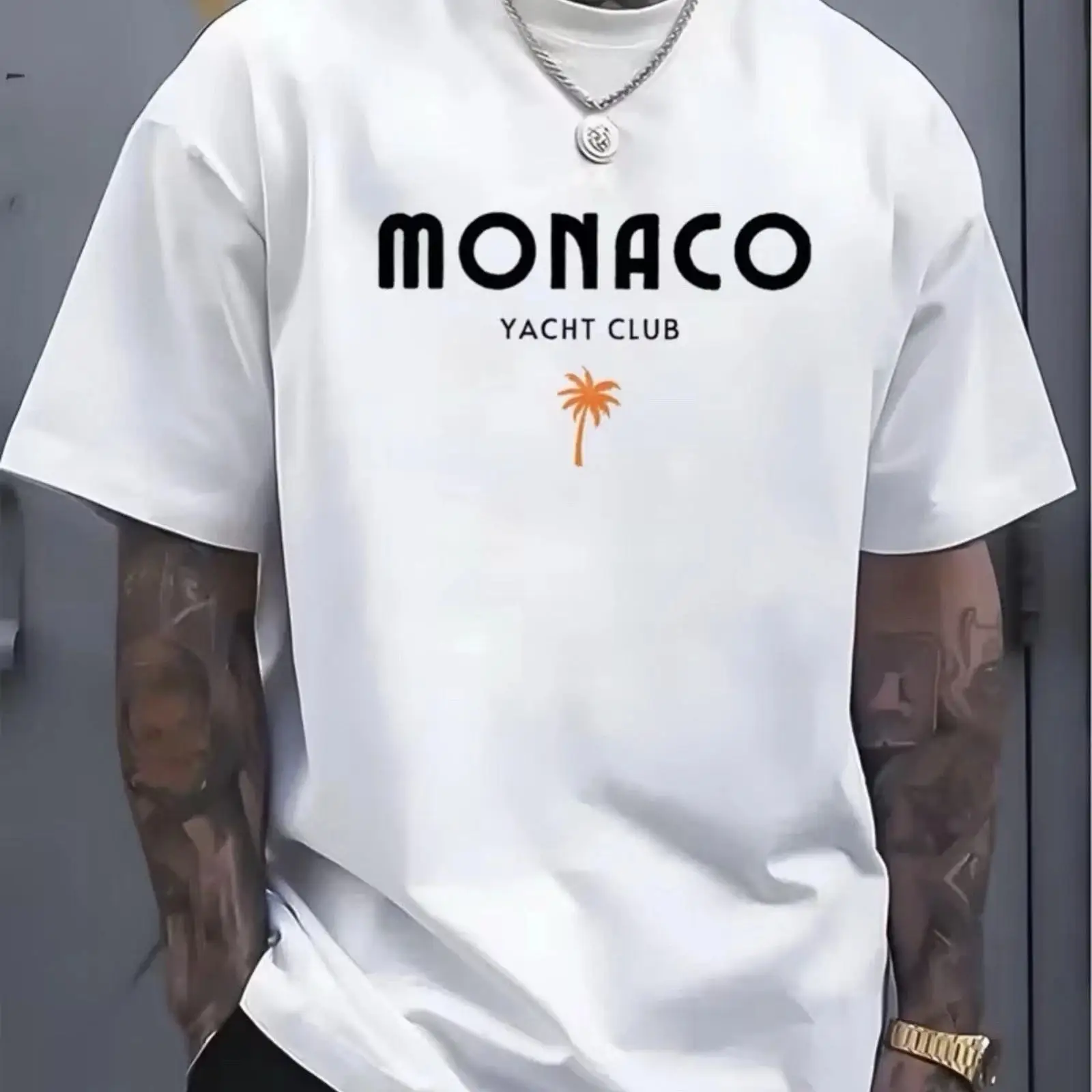 Vintage Yacht Fashion - Monaco Yacht Club Premium T-Shirt, lässig,
