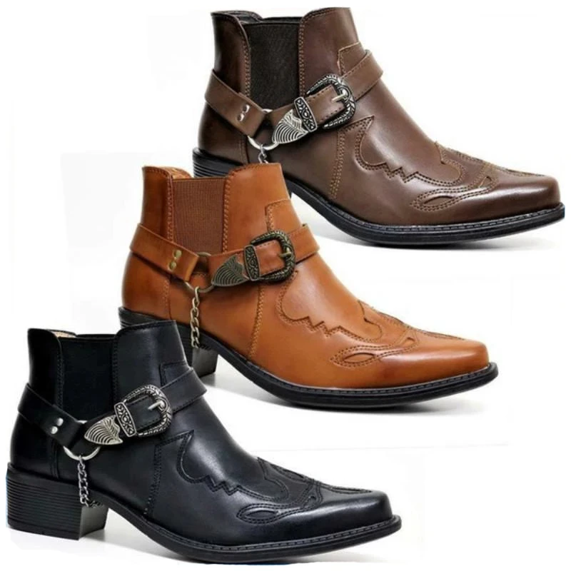 Vintage Fashion Mens - Modische 2026 Herren Vintage Cowboy-Stiefel aus