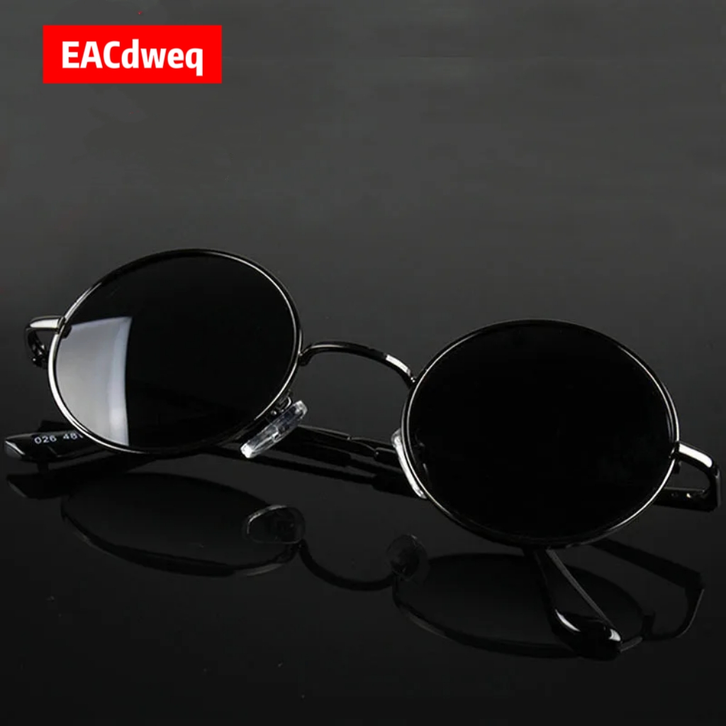 Vintage Fashion Images - Retro Vintage Runde Sonnenbrille für Herren