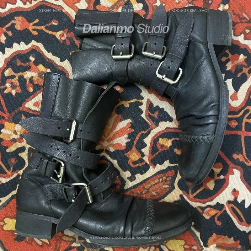 Modische Herren-Motorradstiefe – Vintage Fashion Mens Bewertung und Preis