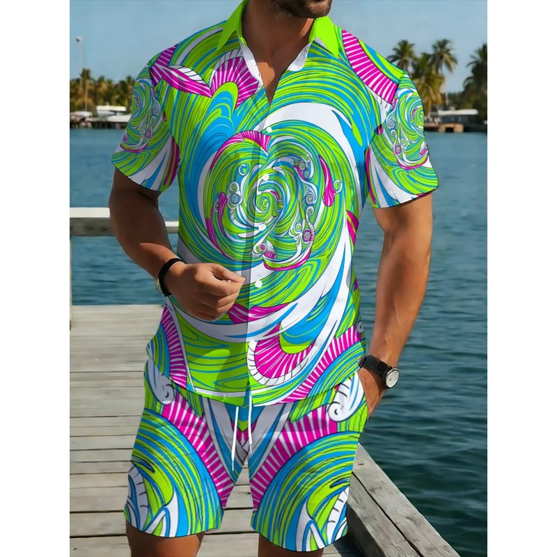 Herren-Sommerhemd-Set mit Text – Printed Floral Shirt Bewertung und Preis