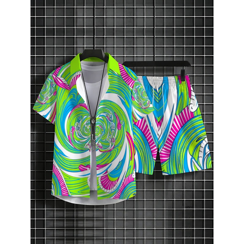 Herren-Sommerhemd-Set mit Text – Printed Floral Shirt Bewertung und Preis