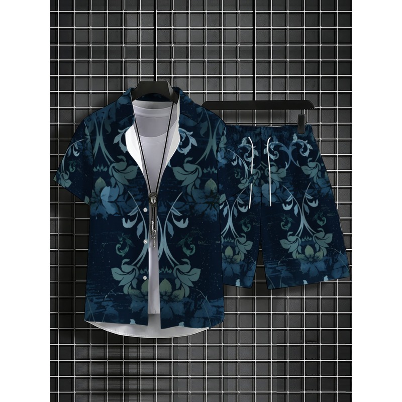 Marineblau Blumenmuster Herren – Printed Floral Shirt Bewertung und Preis
