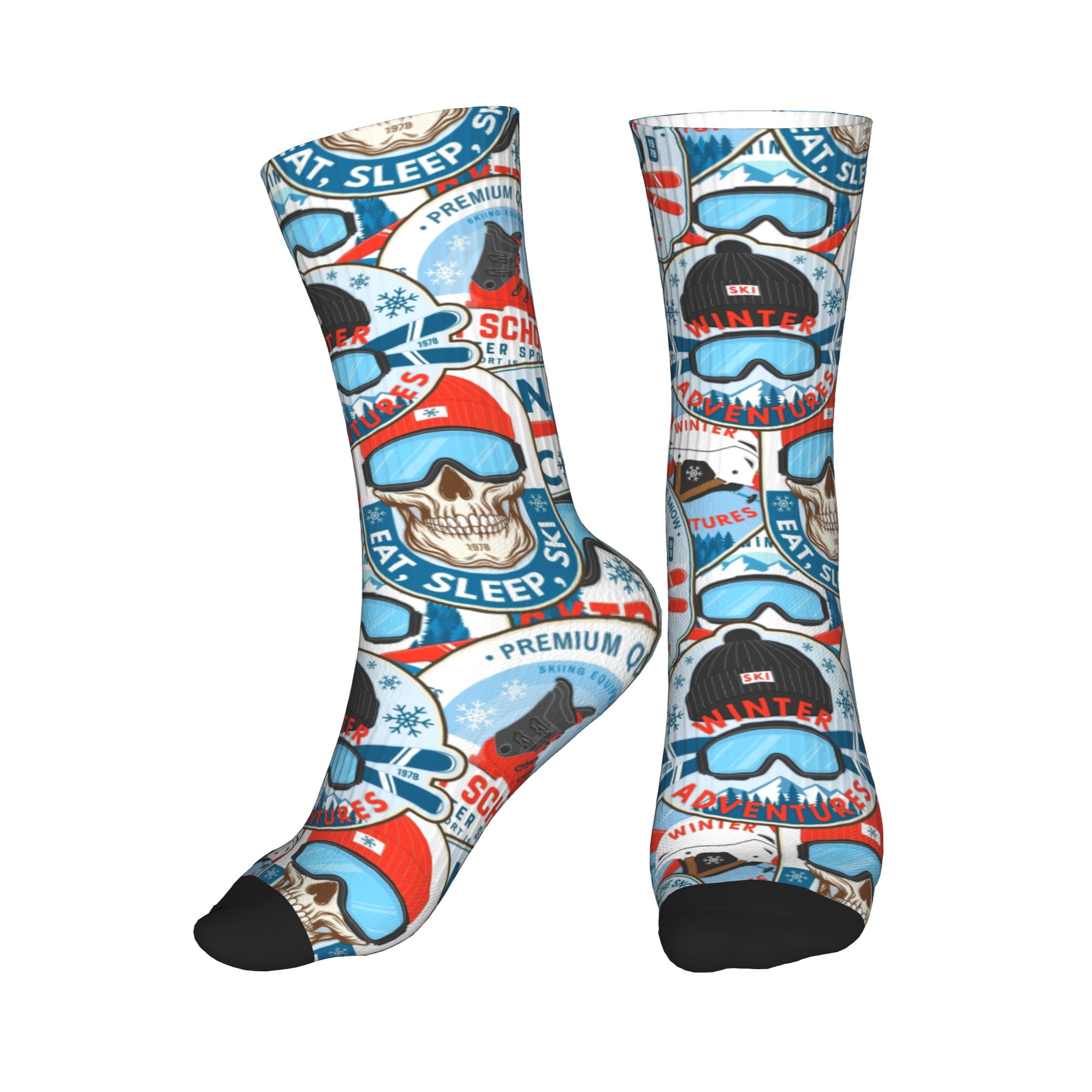 Vintage Red Blue Ski Club Sock – Vintage Fashion Mens Bewertung und Preis