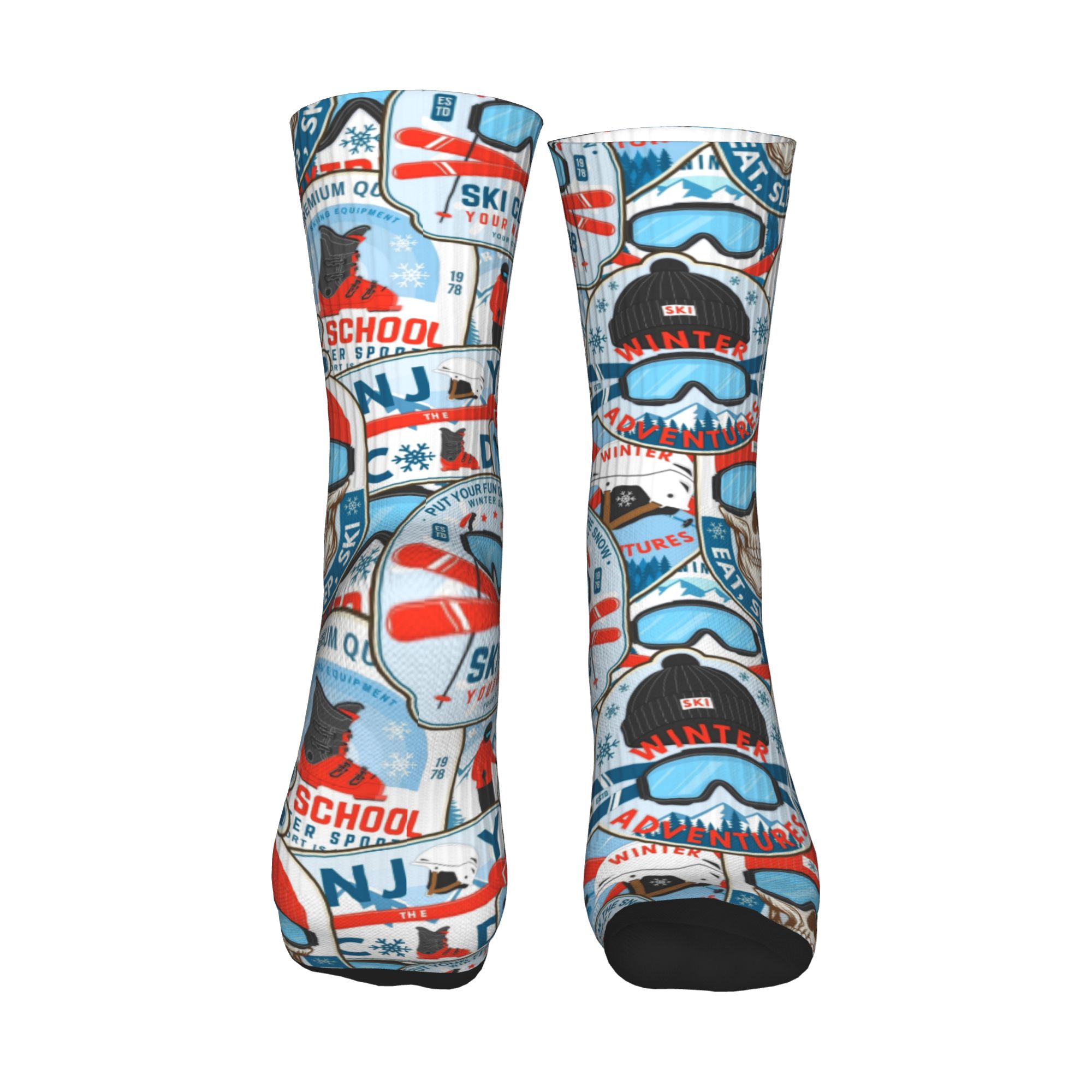 Vintage Red Blue Ski Club Sock – Vintage Fashion Mens Bewertung und Preis