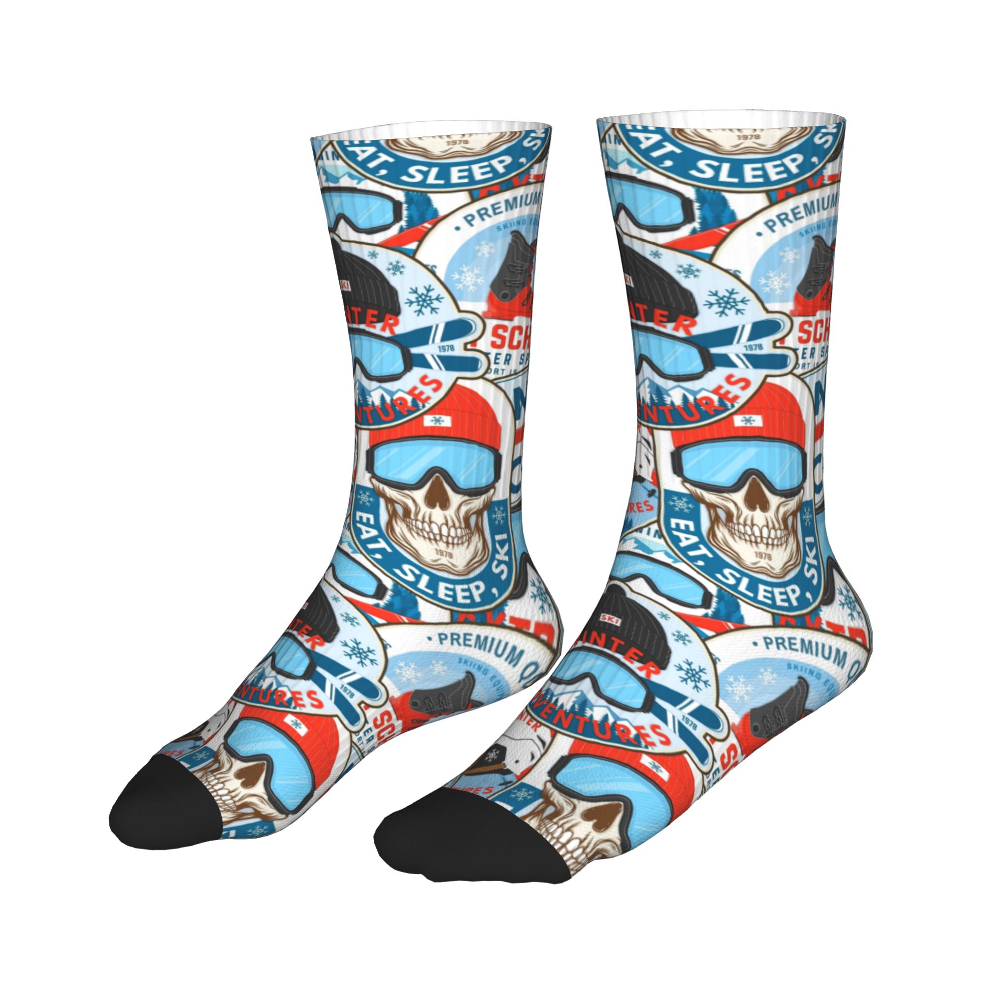 Vintage Red Blue Ski Club Sock – Vintage Fashion Mens Bewertung und Preis