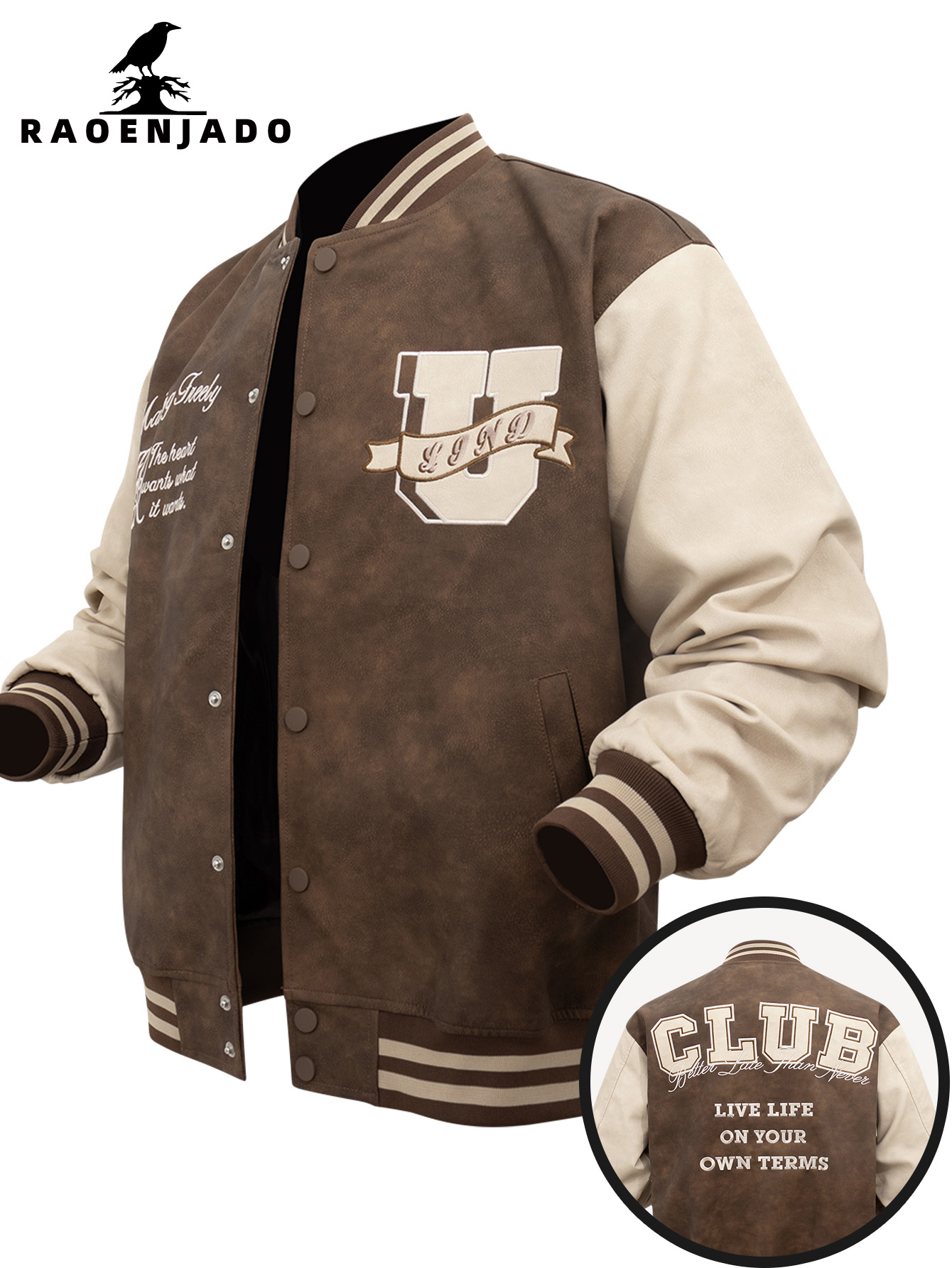 Herren PU-Kunstlederjacke Vint – Varsity Jacket Wool Bewertung und Preis