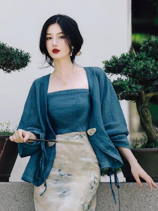 Übergröße Blumenmuster Offener – Vintage Fashion In Chinese Bewertung und Preis