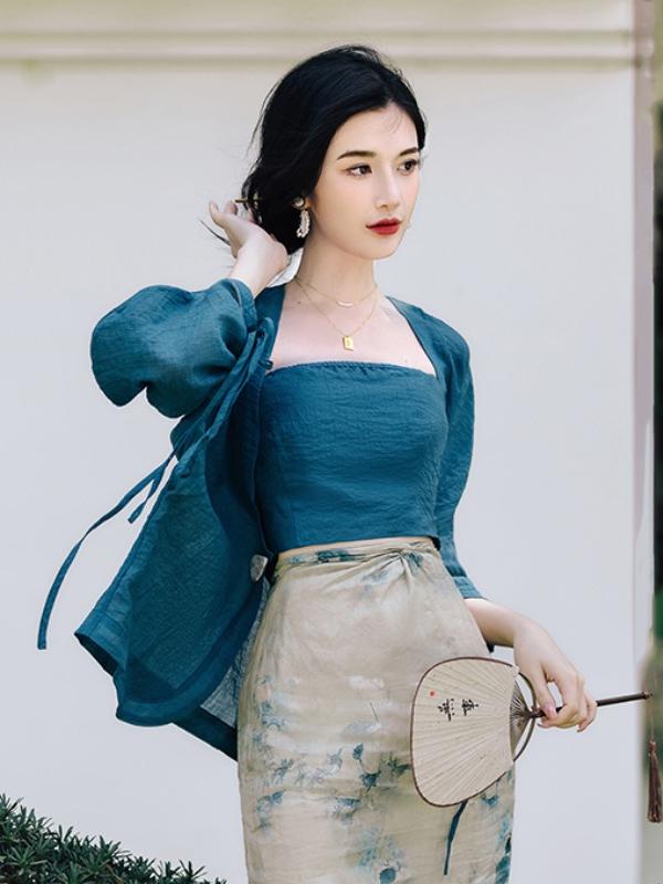 Übergröße Blumenmuster Offener – Vintage Fashion In Chinese Bewertung und Preis
