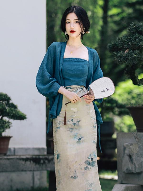 Übergröße Blumenmuster Offener – Vintage Fashion In Chinese Bewertung und Preis