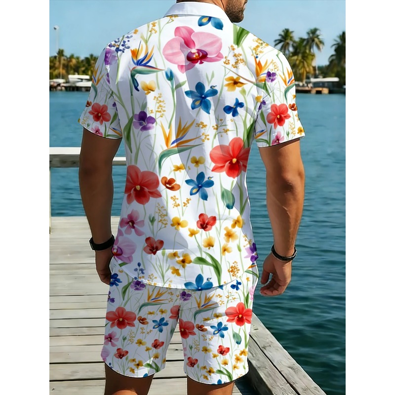 Herren Sommer Blumendruck Kurz – Printed Floral Shirt Bewertung und Preis