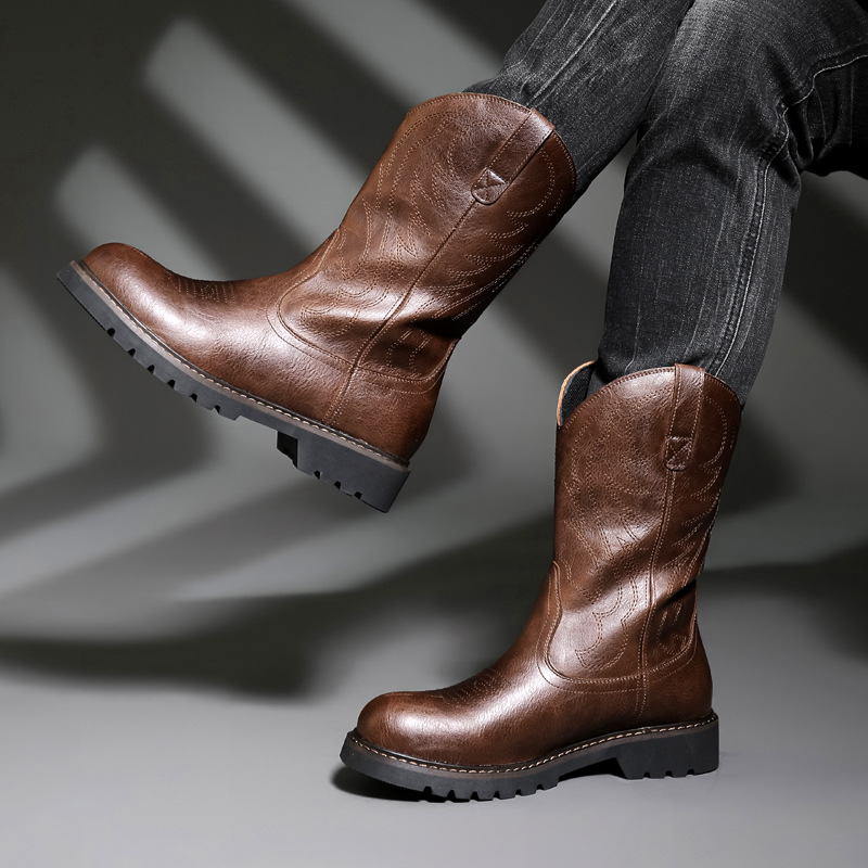 Mode Herren Cowboy Stiefel Neu – Vintage Fashion Mens Bewertung und Preis