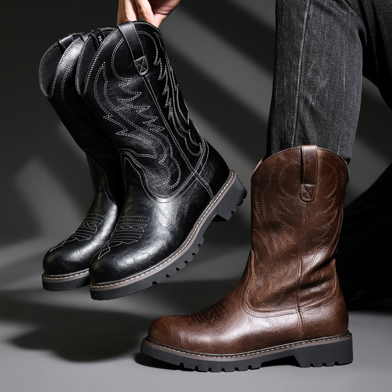Mode Herren Cowboy Stiefel Neu – Vintage Fashion Mens Bewertung und Preis