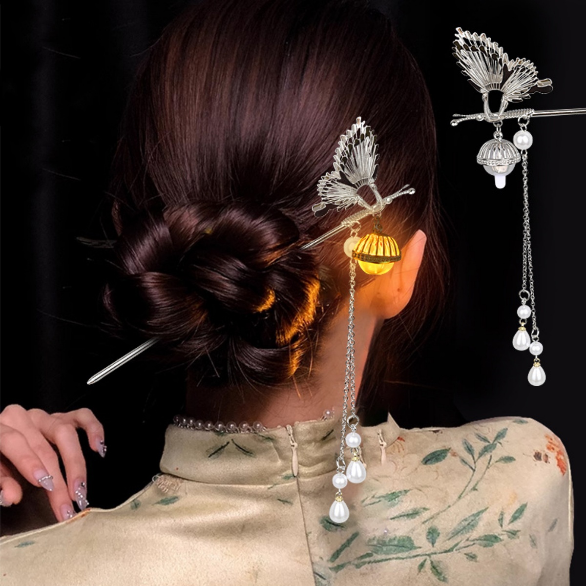 Leuchtende Blume Haarnadel Für – Vintage Fashion In Chinese Bewertung und Preis