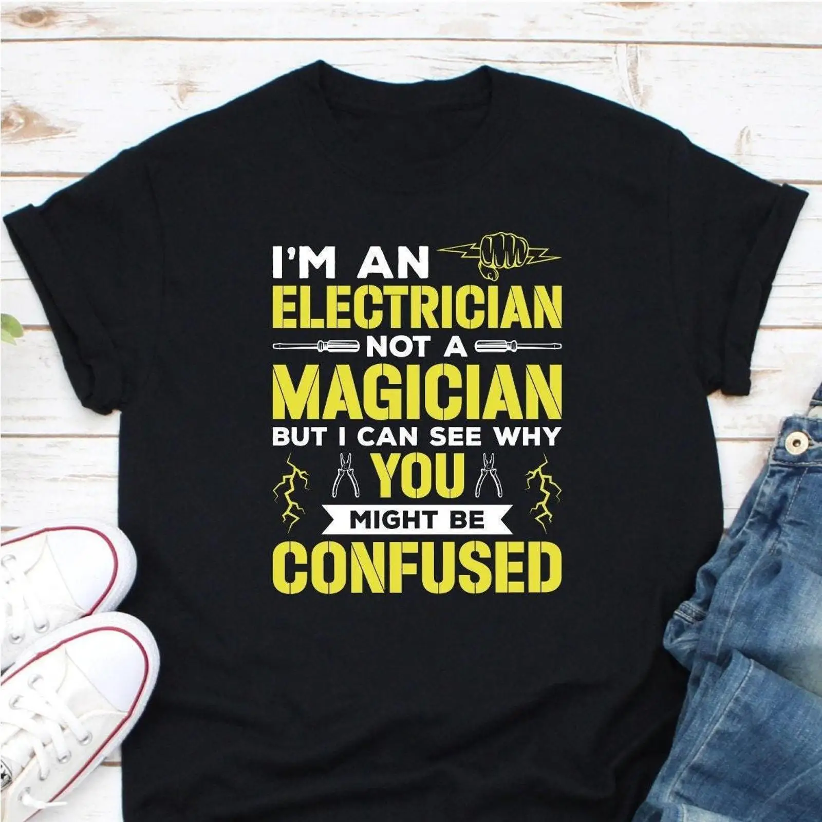 Ich bin Elektriker, nicht Zaub – Vintage Fashion Jobs Bewertung und Preis