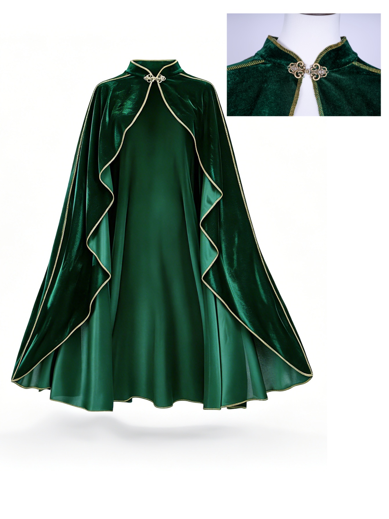 Damen Vintage Grüner Samtumhan – Vintage Victorian Fashion Bewertung und Preis