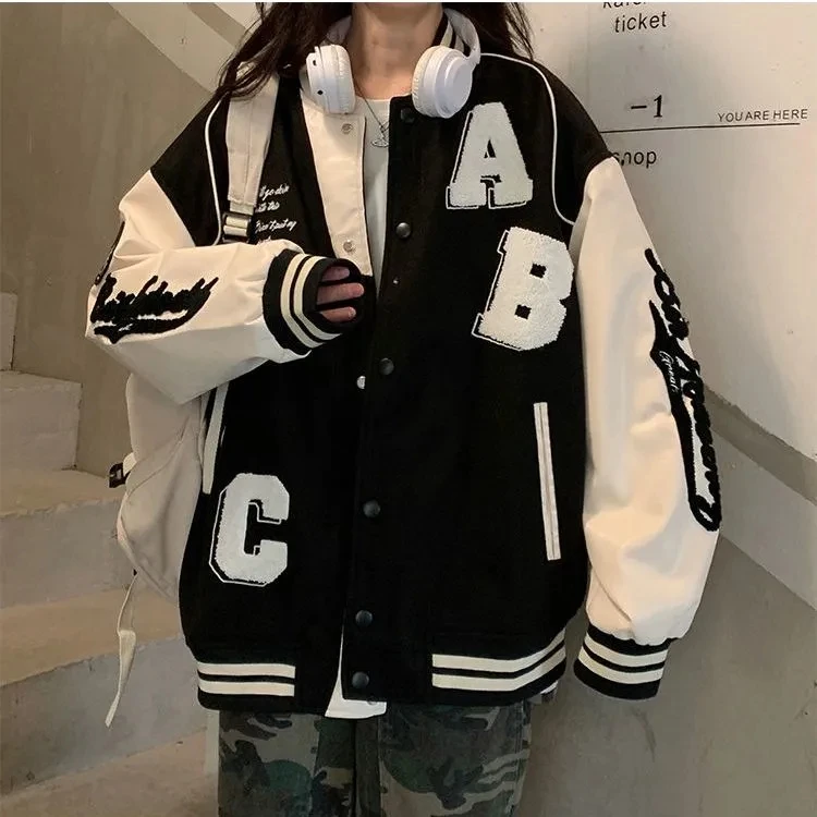 Y2k Lammwolle Bomberjacke Weib – Varsity Jacket Wool Bewertung und Preis