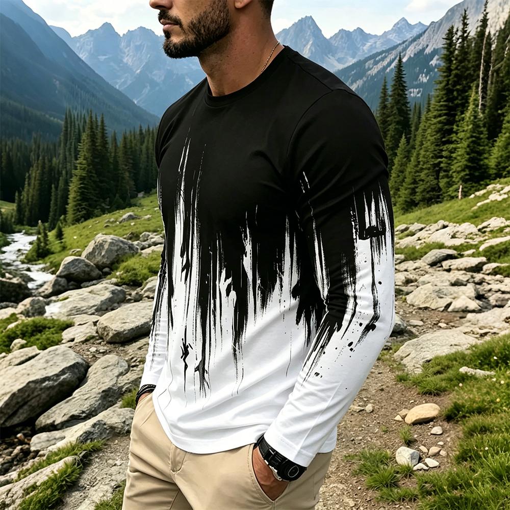Herren Gradient Ink Splash Lan – Vintage Fashion Mens Bewertung und Preis