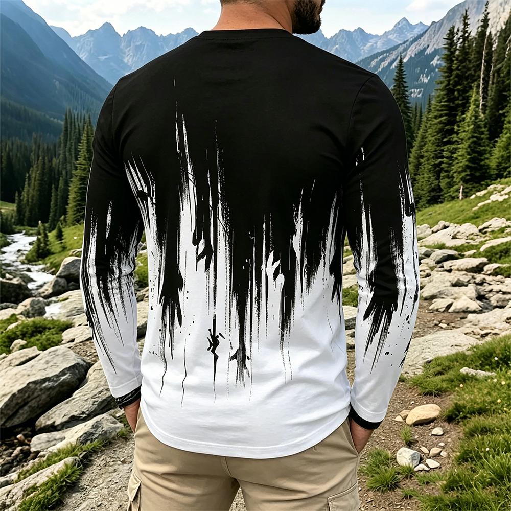 Herren Gradient Ink Splash Lan – Vintage Fashion Mens Bewertung und Preis